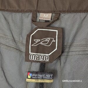 Orage Men's M 32x30 Ski Snow Pants Brown PR1ME‎ OT Tech Waterproof Gorpcore